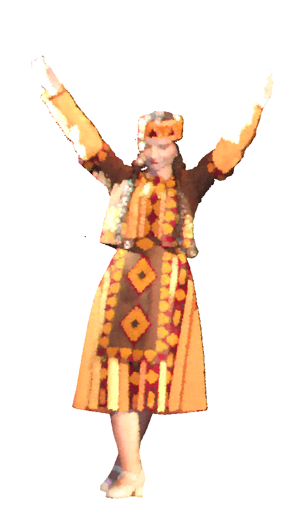 Danseur arménienne avec effet aquarelle